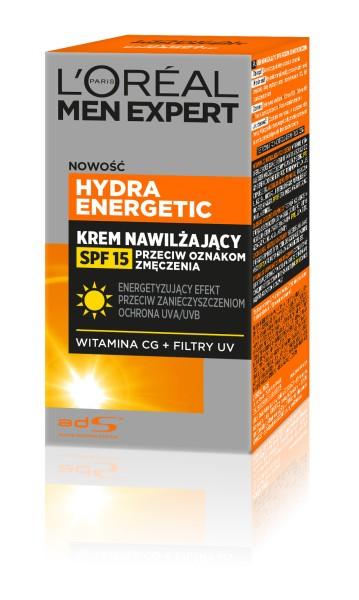 Loreal Men Expert Hydra Energetic Krem Nawilżający Przeciw Oznakom Zmęczenia Spf15 50Ml