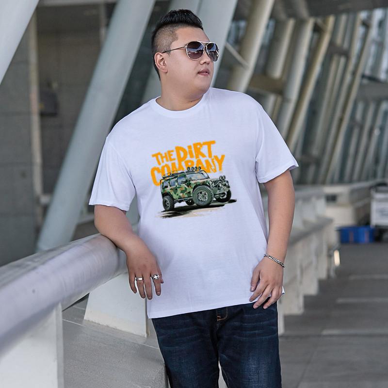 Men's Summer Casual T-Shirt Round Neck Cotton Elasticity Short-Sleeve Comfortable Sports Plus Size Breathable Tee