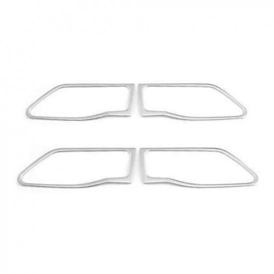 For Toyota Avalon 2019-2022 Silver Steel Inner Door Handle Lock Frame Trim 4pcs