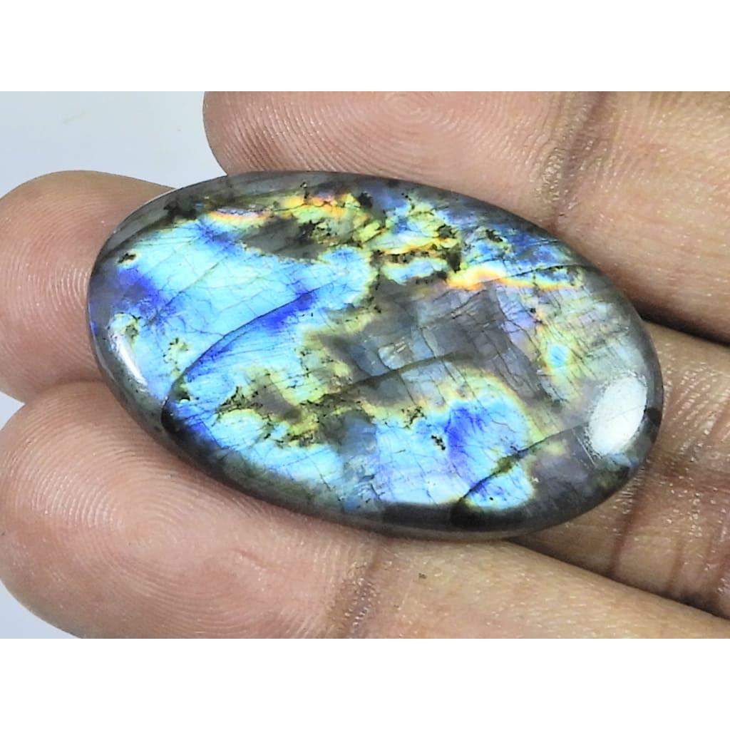 22X38X05MM Natural Purple Labradorite Spectrolite Oval Loose Gemstone 44Cts. D-450