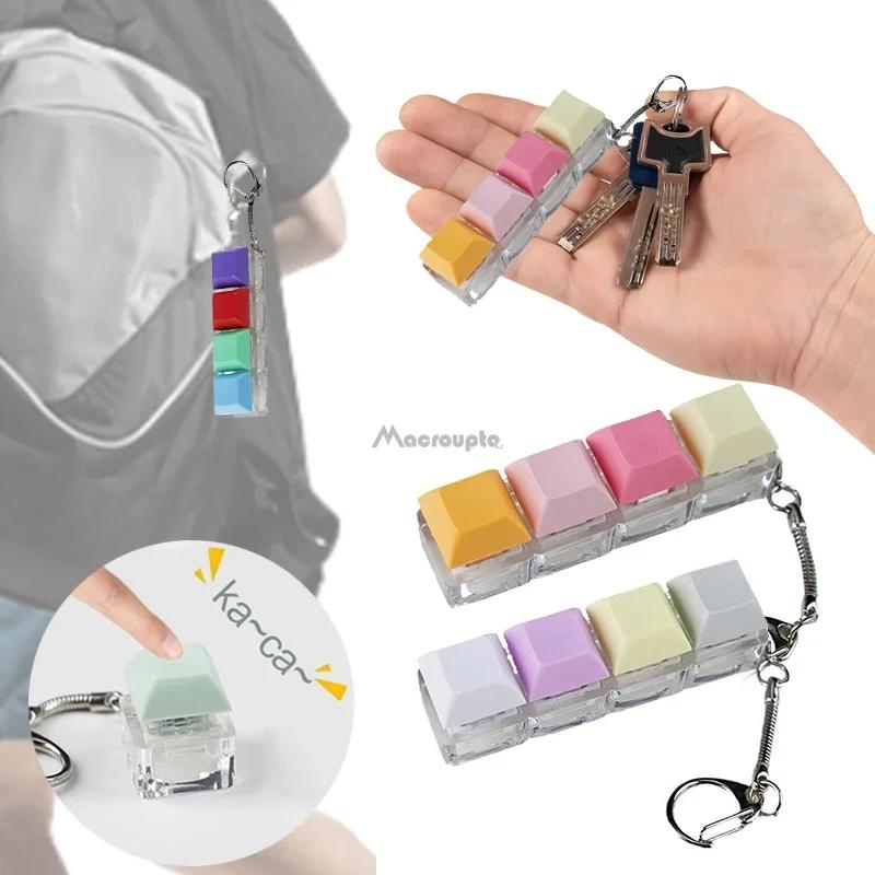 Tastatur-Taste Zappeln Spielzeug Bunte Schlüsselanhänger Keycap Stress Relief Spielzeug Für Kinder Erwachsene Geschenke Finger Taste Anti-Stress-Spielzeug
