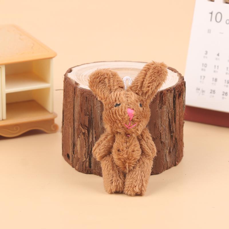 High Quality  5Cm Soft Mini Plush Rabbit Dollhouse Miniature Accessories Animal Toy Furniture For Doll Home Decoration 1Pc
