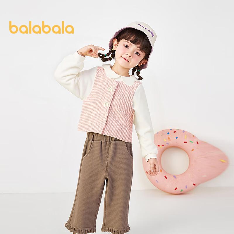 Balabala Baby Girl's Autumn/Winter Three-Piece Outfit