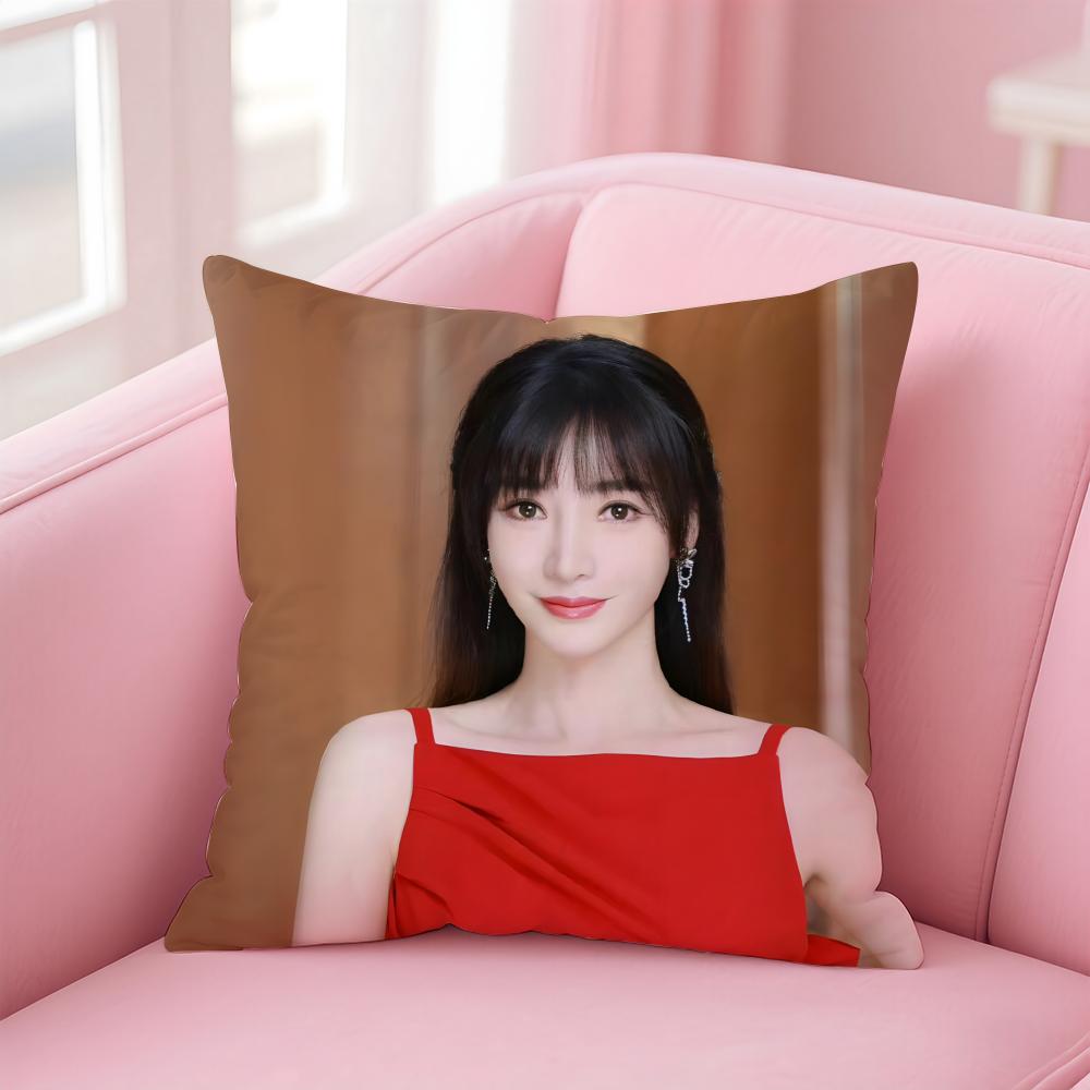 Popular fashion Chinese sexy actress LLiu Yan Cushion Cover Pillow Case Soft Friendly Fabric Concealed Zipper