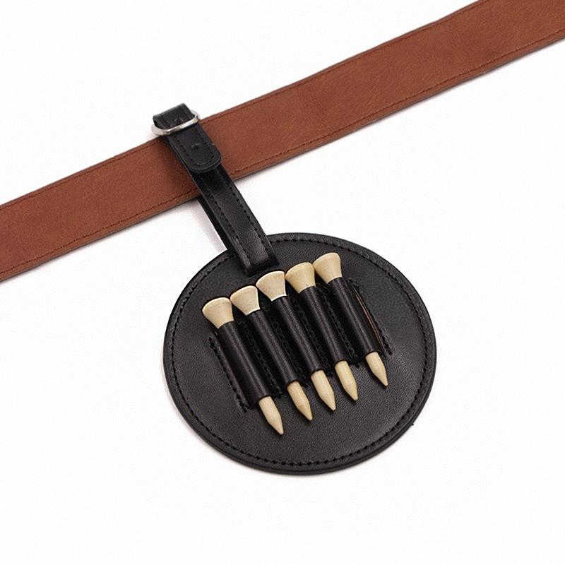 Multi-pack Golf Nail Leather Case, Waist-hung Wooden Nail Golf Tee Storage Cover, Protective Cover