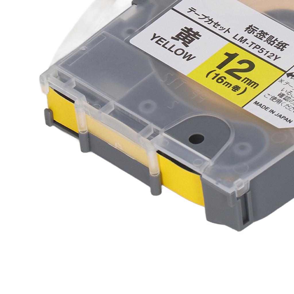Label Tape 12mm 16m PET Material Abrasion Resistant Label Maker Tape with for LM 550A