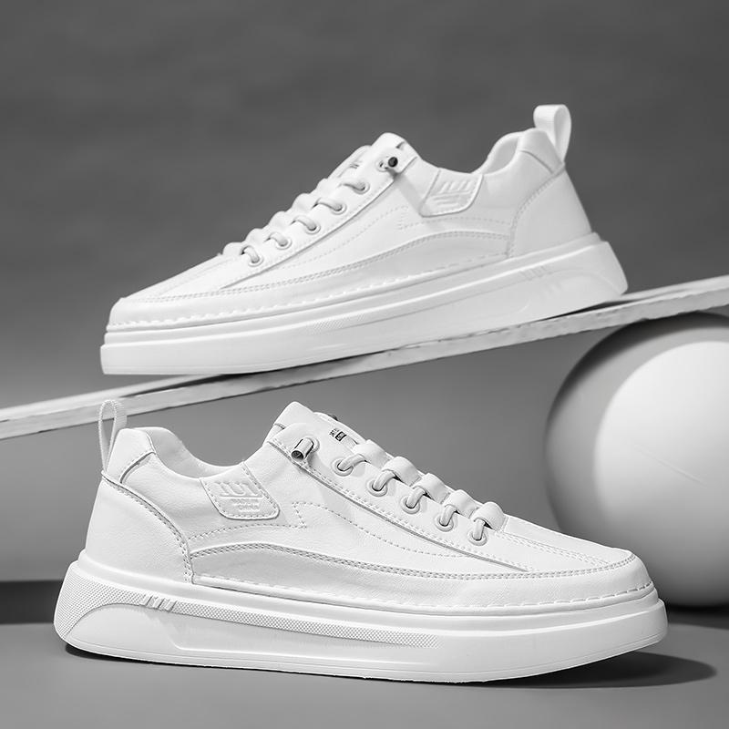Fashion Hot Sale Men's Leather Casual Shoes Soft Sole Lace-up Oxford Shoes Handmade Male Tenis Masculino New Design Skateboard Footwear
