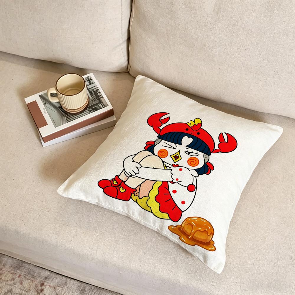 Samyang Buldak Chicken Ramen Cushion Cover Fabric Soft Furnishing,Pillowcase, Cushion Cover, Sofa Pillow, Home Decoration