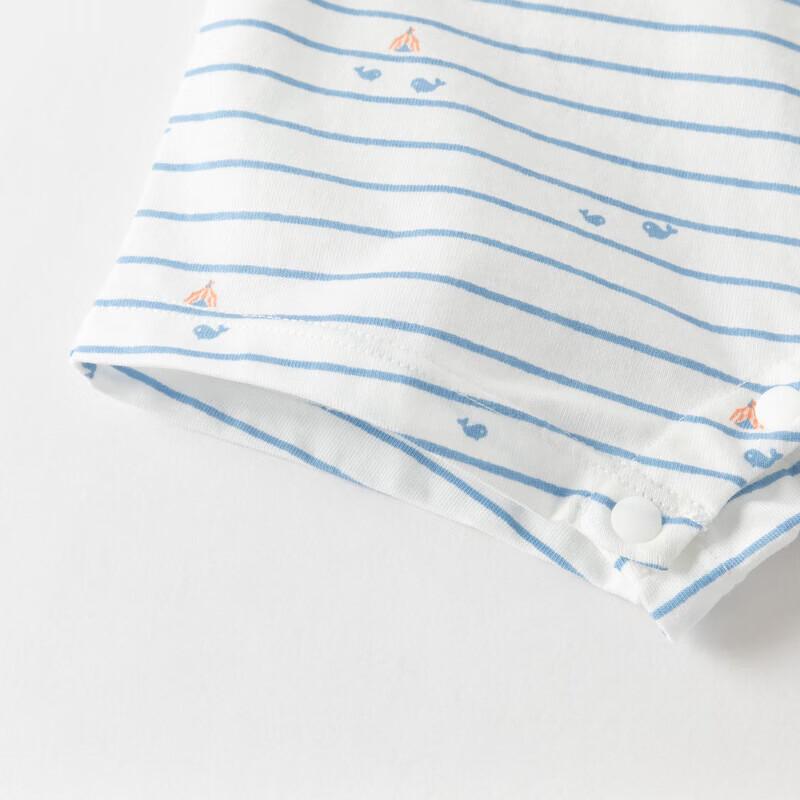 DAVE&BELLA Baby Boy Striped Summer Romper