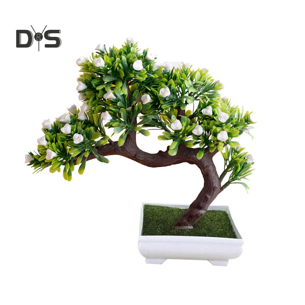 Blooming Bouquet Artificial Flower Tree Pot Bonsai Stage Garden Wedding Party Balcony Decor