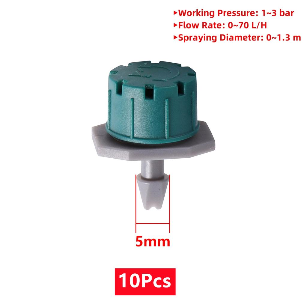 Adjustable 8-Holes Dripper 3/5mm 4/7mm Barbed Garden Drip Irrigation System Watering Emitter Potted Bonsai Plant Watering Device