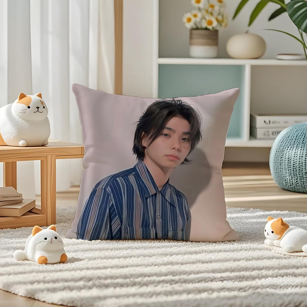 Actor NNijiro Murakami Pillow Case Silky elegant Comfort Sofa Bed Invisible zipper