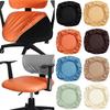 For PU Leather Chair Seat Cover Slipcover Elastic 38-52cm for Home Office Hotel Chair Seat Cover Dining Seat Protector Slipcover