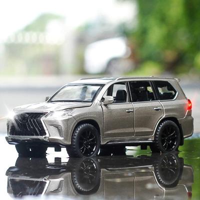 Voor Lexus Model Mini Auto Diecast Legering Geluid Licht Pull Back Auto Model Speelgoed Cadeau Model Auto Cadeau Present (LX570 SUV) 1/32 &