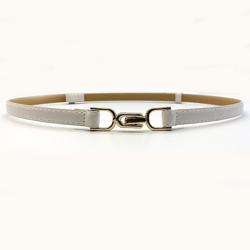 1 PCS Adjustable No Hole Matte Buckle Women Belt Slim PU Leather Strap For Dresses Shirts Black Waistband Fashion Accessory