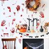 Halloween Window Stickers Terror Bloody Handprint Footprint Indoor Outdoor Spooky Halloween Party Wall Decal Floor Stickers