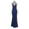 Rochie de Ziua de Naștere Albastru Francez Scânteietoare cu Gât Halter - Elegantă, Sexy și Trendy Rochie 2025