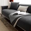 Light Luxury High-Grade Sofa Seat Cushion Four Seasons Universal Towel Cotton Fabrics Linen Cover Solid Color Full Covered Cover Summer Non-Slip