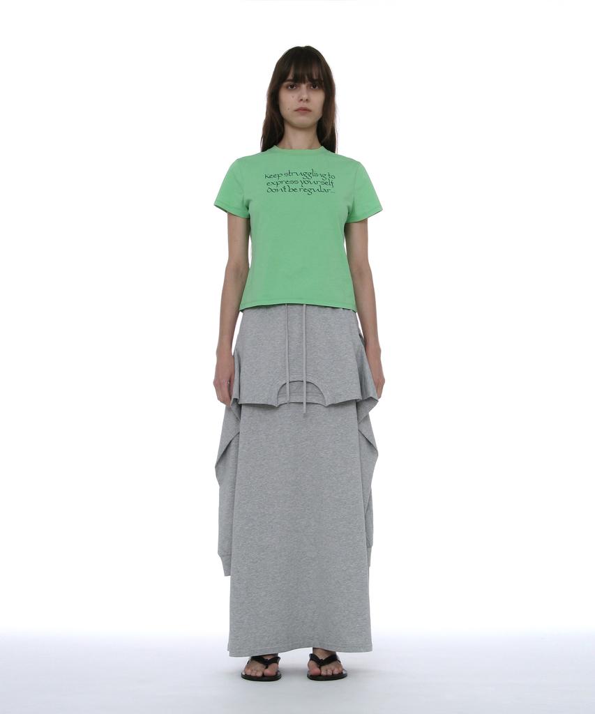 Partimento Woman Deconstructed Tee Maxi Skirt_Melange