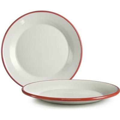 IBILI 908124 Flat Plate, Paper, White/Red, 24 X 24 X 3 Cm