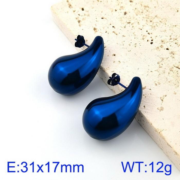 Earrings Fashion Simple Tears Eyes Earrings Temperament Versatile Glossy Comma Hollow Earrings