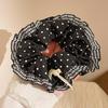 Scrunchie Coreano in Pizzo con Volant e Fiocco - Accessorio per Capelli Carino e Dolce
