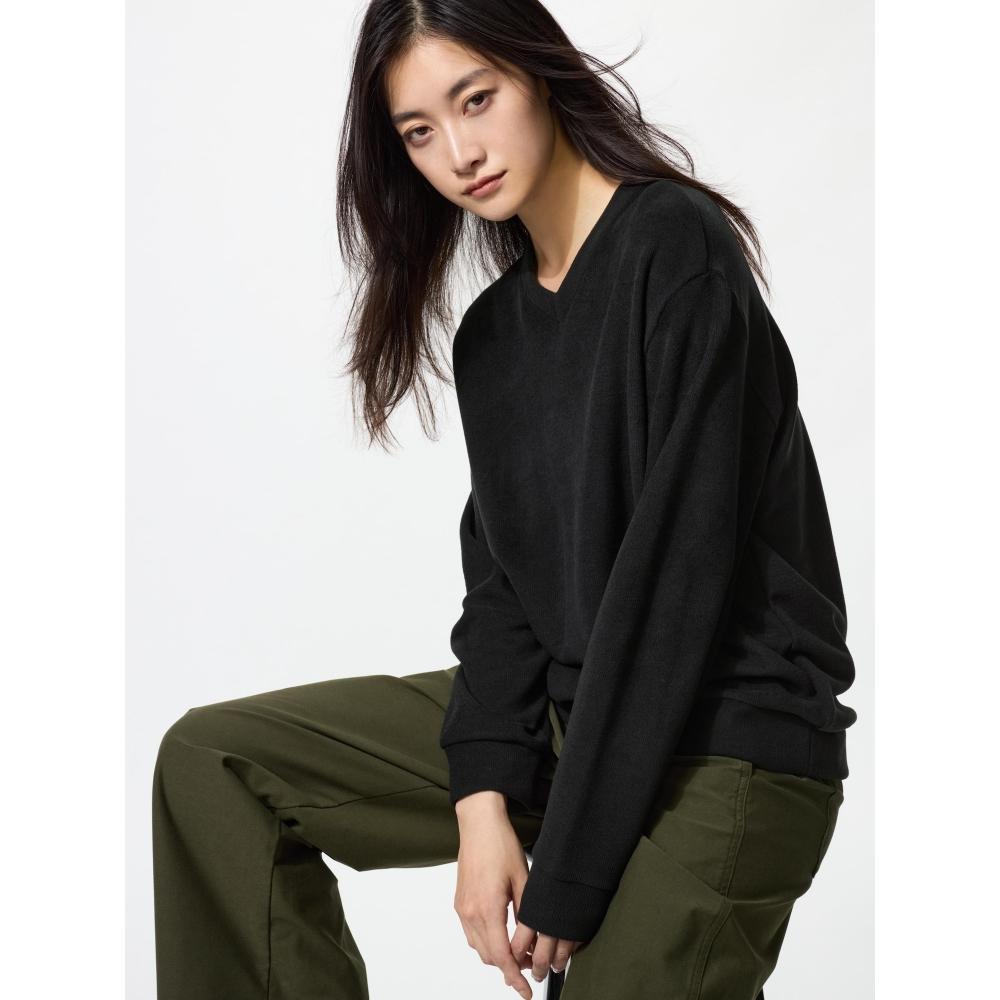 Uniqlo SofT KniT Fleece V-Ausschnitt T