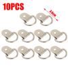 10pcs D-Shaped Car Pull Ring Hooks Heavy Duty Rust-Resistant Silver Fixed Anchor for Truck Trailer RV Boat Securing Cargo Towing
