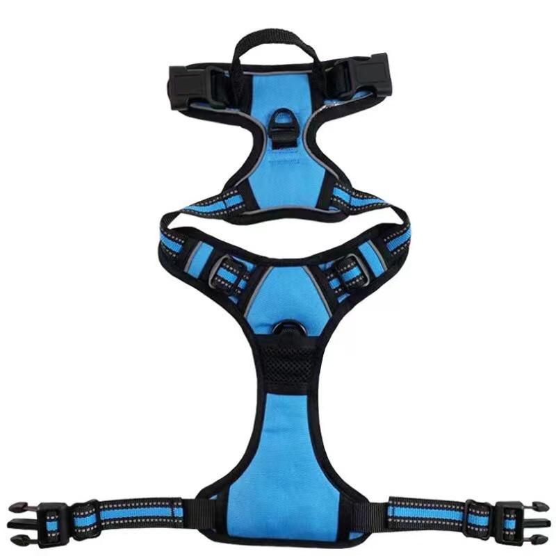 Reflective Nylon Dog Harness and Leash for Large Breeds