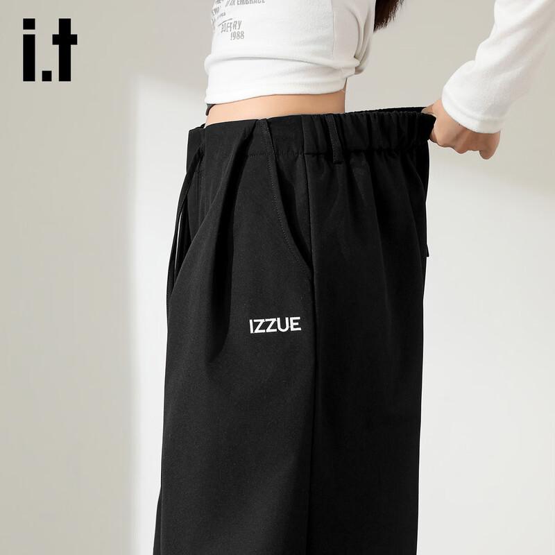 Izzue Women's High-Waist Loose Wide-Leg Workwear Pants