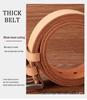 Men's Casual Genuine Leather Pin Buckle Belt - Pure Cowhide for Middle-aged and Young Adults