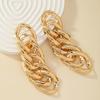 Fashion Earrings, Geometric Buckle Chain, Metal Cold Air Design, Exaggerated Fringed Summer Atmospheric Women'S Earrings