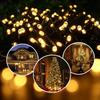 Waterproof Solar LED String Lights with Ground Plug - Outdoor Camping, Garden, and Holiday Decoration with 8 Functions