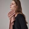 Alpaca Merino Wool Bulky Scarf Dust Pink