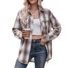 Women's 2024 Oversize Loose Plaid Shirt - European & American Casual Autumn/Winter Fashion