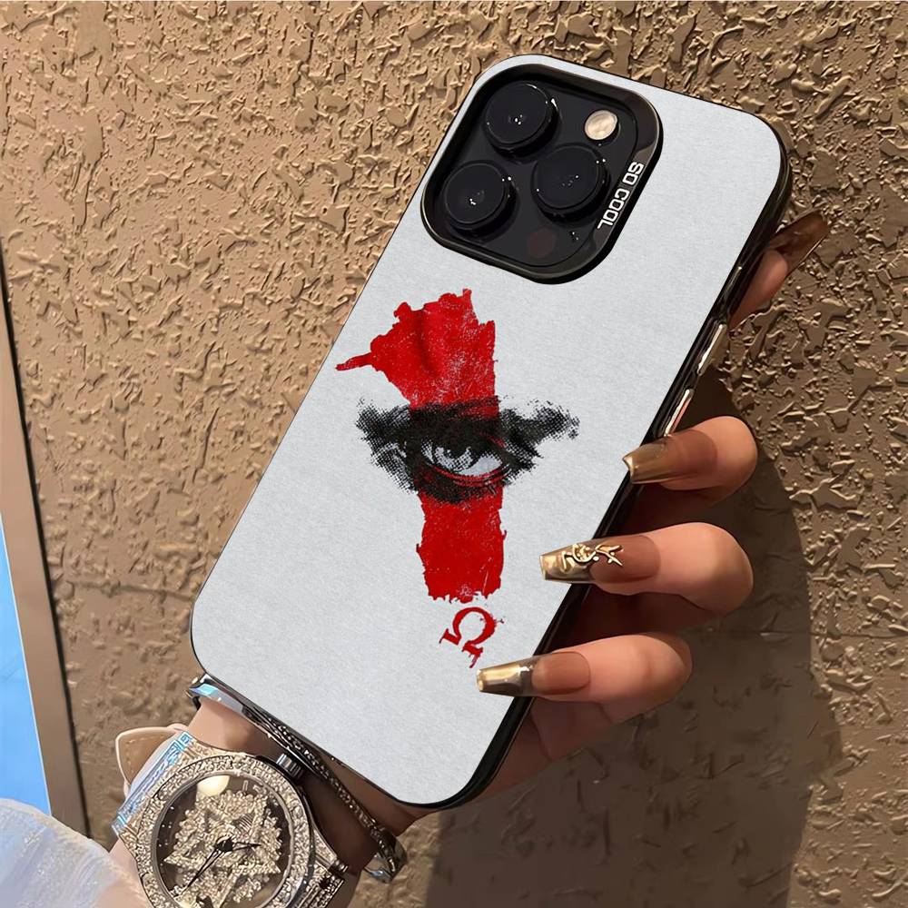 

Game G-God of W-War Kratos Phone Case Phone Case For iPhone 14 16 15 11 12 13 Pro Max Mini Plus Shockproof Cover iPhone15