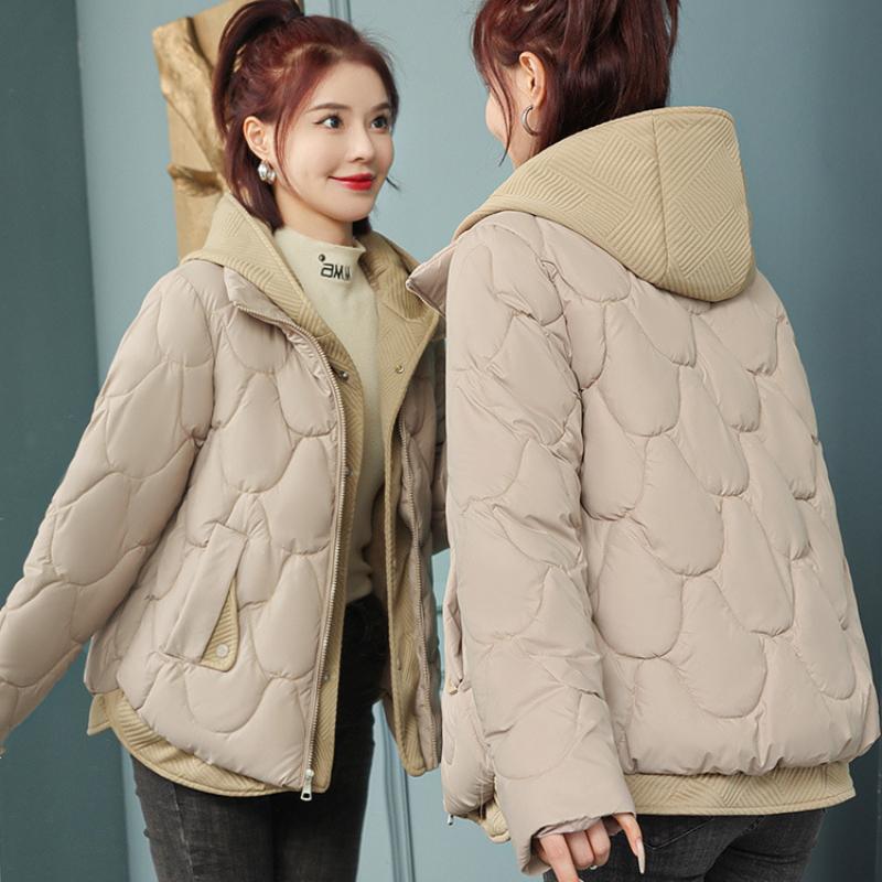 Vintage Women's Winter Cotton-Padded Jackets – Quilted Jacket, Fashionable Streetwear, Warm Lightweight Casual Outerwear