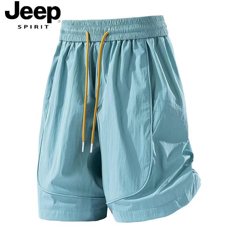 JEEP SPIRIT Men's Quick-Dry Ice Silk Summer Shorts