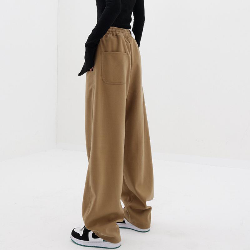 "2024 American Women's Retro Loose Straight Sweatpants - Spring & Autumn Jazz Dance Casual Pants"