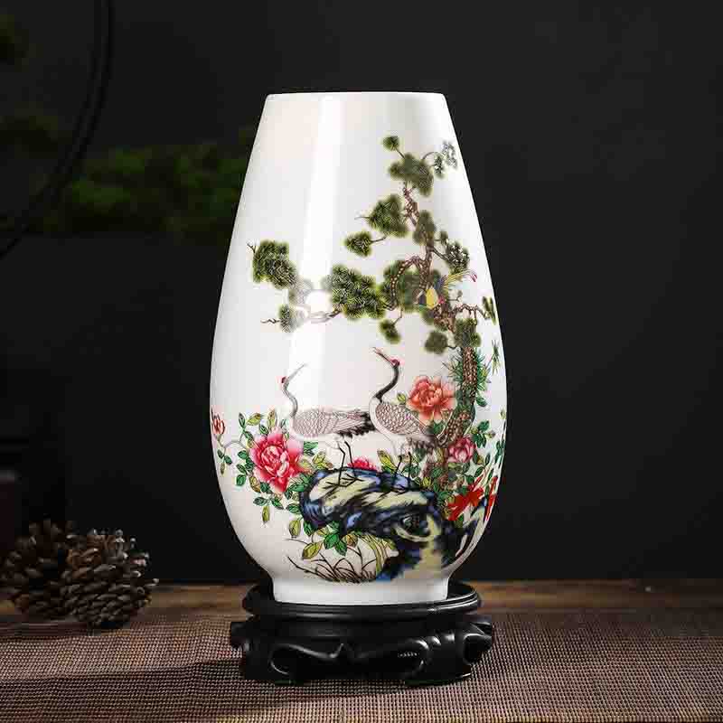Chinese Jingdezhen Ceramic Vase Ornaments Office Store Club Bar Furnishing Crafts Home Livingroom Desktop Accessories Decoration