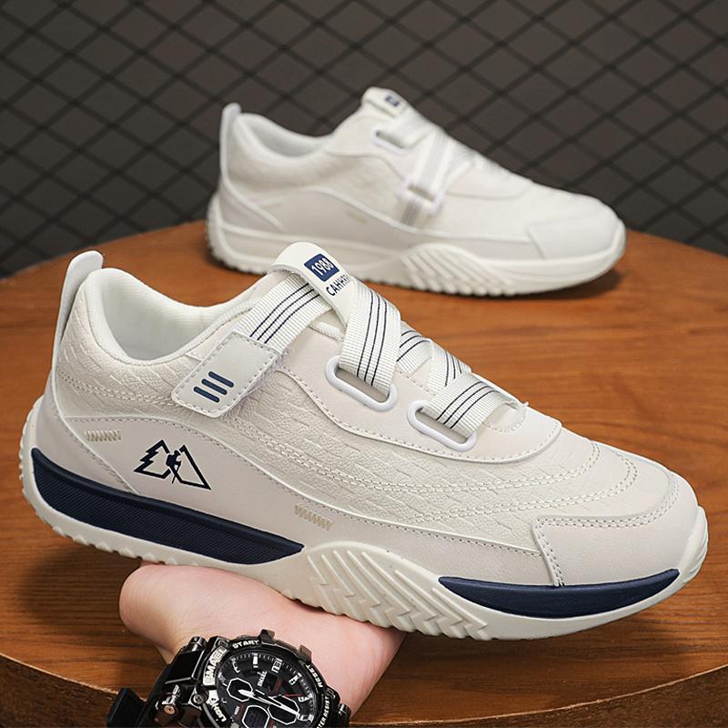 

2026 Новые дышащие слипоны, противоскользящие, износостойкие, повседневные туфли, толстая подошва, средства индивидуальной защиты, мужская рабочая спортивная обувь 39 белый