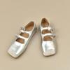 Summer Korean version of Mary Jane flat bottom hundred small leather shoes women's retro square head with one word 2025 new shoes with ballet