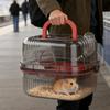 Koşu Tekerlekli Küçük Hayvan Taşıma Kutusu Taşınabilir Kutu Hamster Taşıyıcı Su Şişeli Gine Domuzu Tavşan Fare Cüce Chinchilla İçin