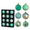 12pcs Shatterproof Painted Christmas Balls Pendant  Home New Year Festival Gift