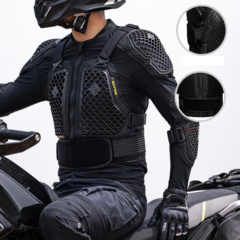 SULAITE Motorcycle Jacket Honeycomb Full Body Armor Protection Jackets Motocross Racing Clothing Breathable Protectors,A1