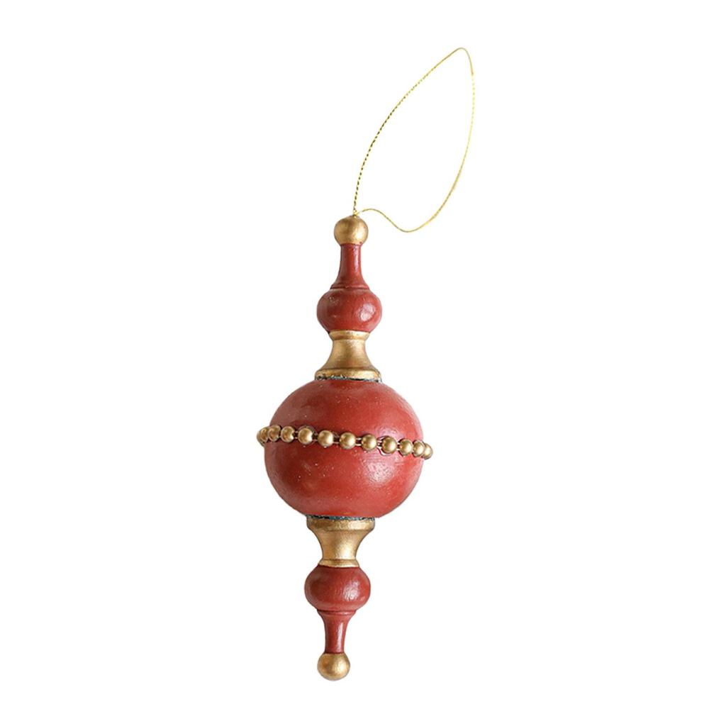 Christmas Tree Ball Ornament, Xmas Hanging Decoration, Shiny Reusable Gourd Shaped Bauble for Anniversary Celebration