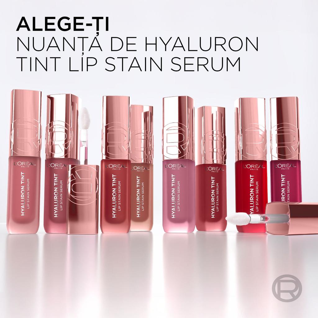 L'Oreal Paris Hyaluron Tint Lip Stain Serum, Watery Stain Effect, 635 Worth It Medium, 5 Ml