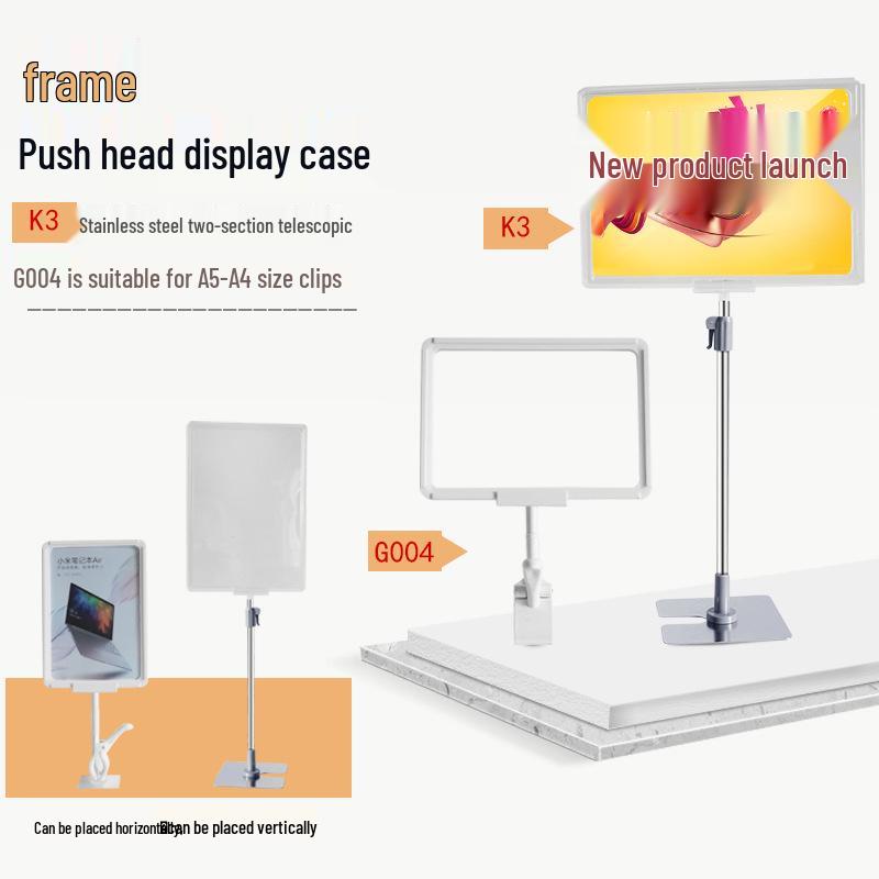 Supermarket Product Poster Display Stand with Clip for Desktop Signage