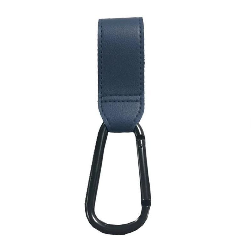 360 Rotate PU Leather Trolley Baby Bag Stroller Hook Mountaineering Buckle Stroller Hook Removable Hook 1pcs
