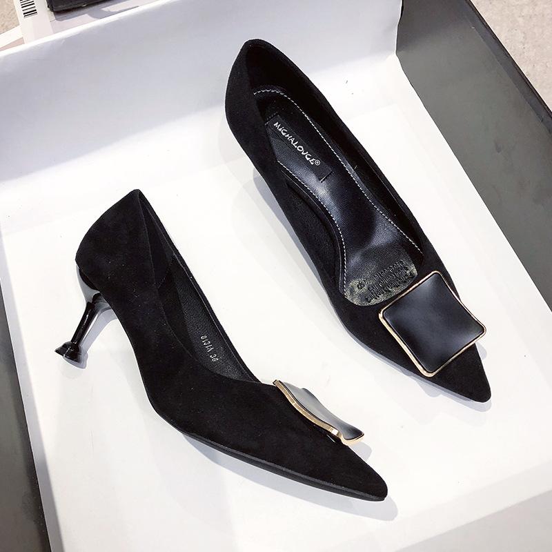 Single shoes women's new summer and autumn pointed head thin heel versatile fashion cm